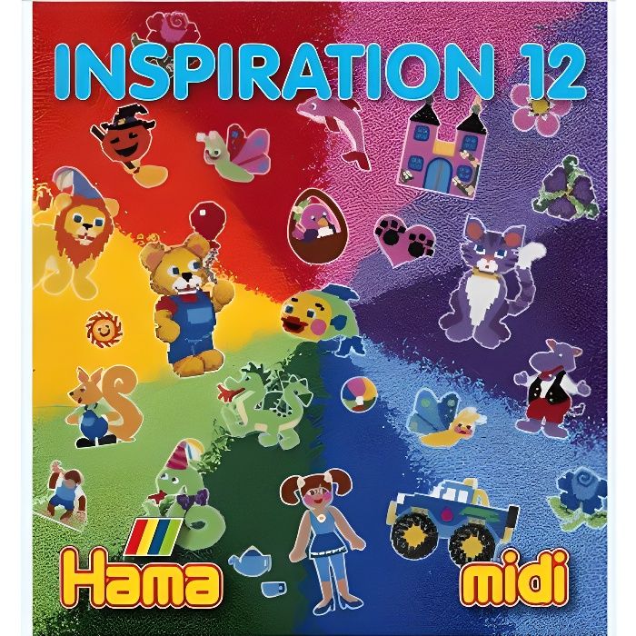 Perles à repasser Hama Midi - Livre d'inspiration 12 : 64 pages - Pour Enfant à partir de 5 ans