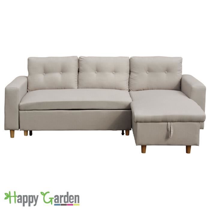 Canapé Dangle Convertible Wade 3 Places Gris Clair Achat