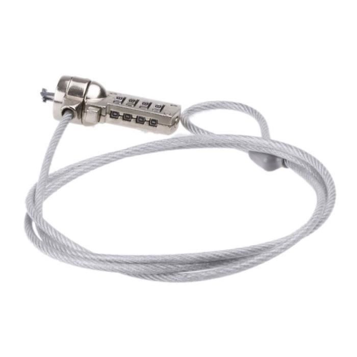 Câble Antivol Pour PC Portable - Serrure De Sécurité Acier Pour Dell N17 Et Ordinateurs | Câble 100cm
