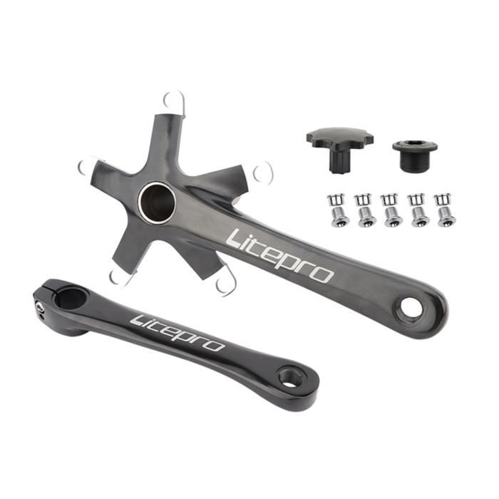 Pédalier Vélo 48 Dents 170mm – Bras 130 BCD, Alliage 7075-T6, Fixie/piste, Coloris Noir/rouge/bleu/or/argent, Axe 68/107mm