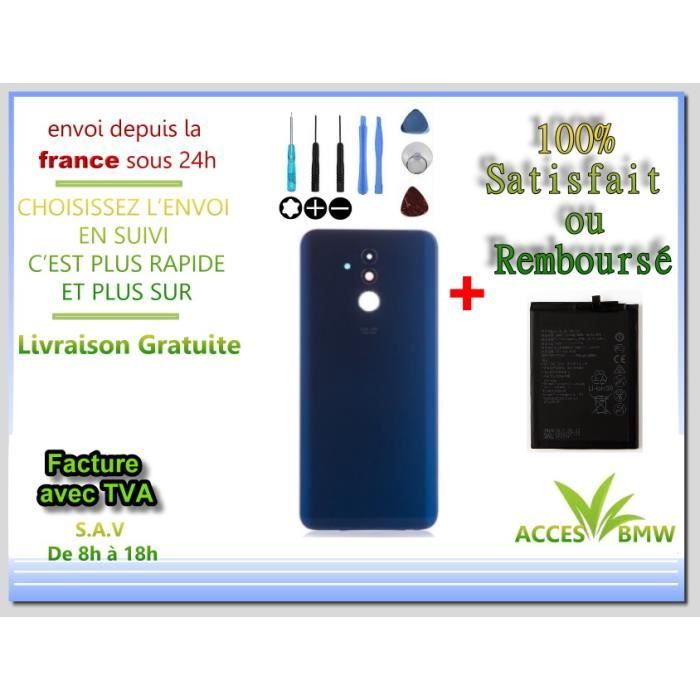 Originale Batterie HB386589ECW & Cache Batterie Bleu Pour Huawei Mate 20 Lite + Outils