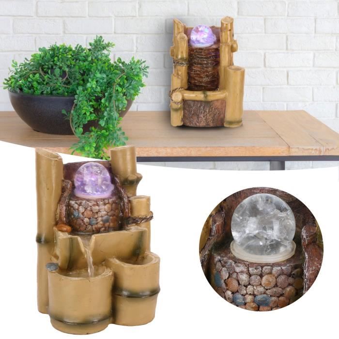 Lyrlody Fontaine De Bureau Avec Pompe Silencieuse Et Lumière LED - Décoration Intérieure Apaisante