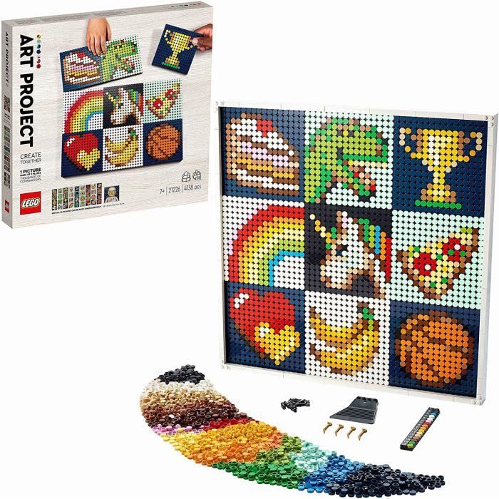 LEGO 21226 Art Projet Artistique - Creer Ensemble, Set De Construction, Art Mural, Loisirs Creatifs pour Adultes Et Enfants