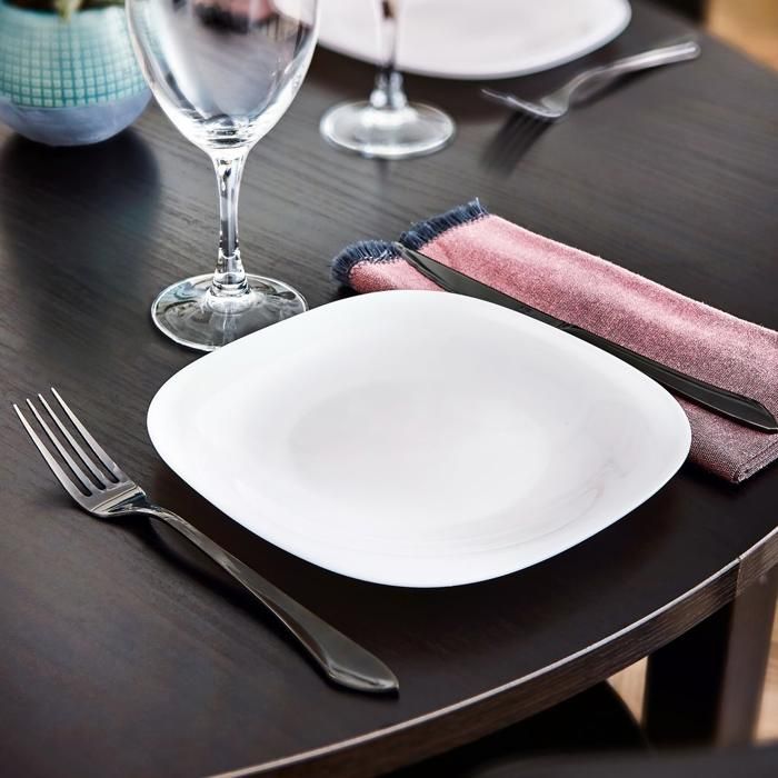 Assiette a dessert luminarc en verre 20,5cm mindy beige
