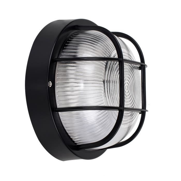 IP44 pour L Extérieure ou pour LIntérieure MiniSun Applique Murale Contemporain Lanterne de Pêcheur en INOX avec une Globe Transparente 