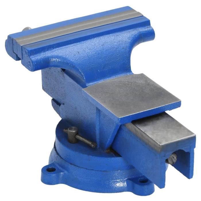 Étau D'établi EBT 100 - 100mm Pivotant, Fonte Incassable, Garantie 10 Ans