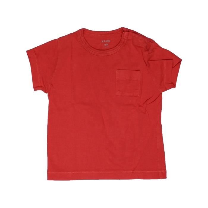 T Shirt Manches Courtes Bebe Garcon Kiabi 18 Mois Rouge Ete Rouge Cdiscount Pret A Porter