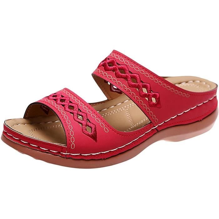 SANDALE - NU-PIEDS Sandales Orthopédique Femme Sandale Femme Orthopédique Femme Vert Pin Vert