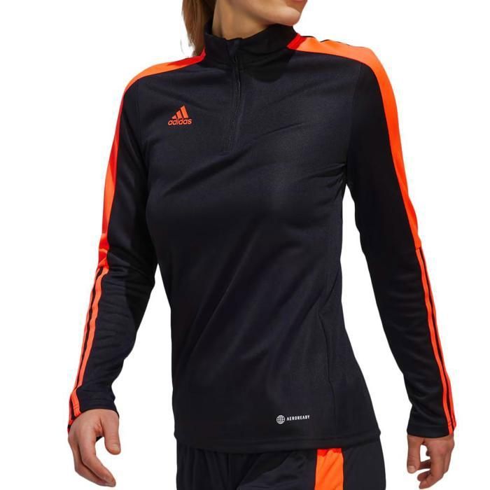 Sweat d'entraînement Adidas Tiro pour femme Noir Coupe slim