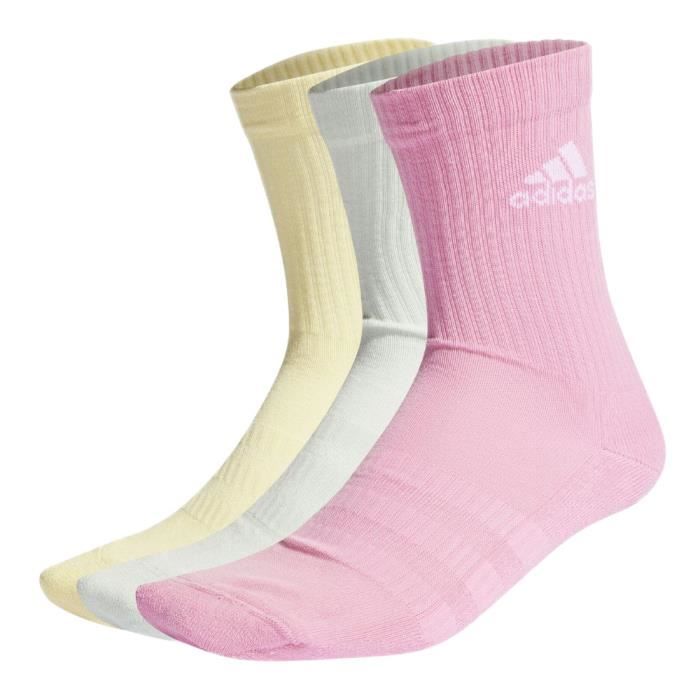 X3 Paire de Chaussettes Rose Gris Jaune Adidas HI1647 Pink Cdiscount Pret a Porter