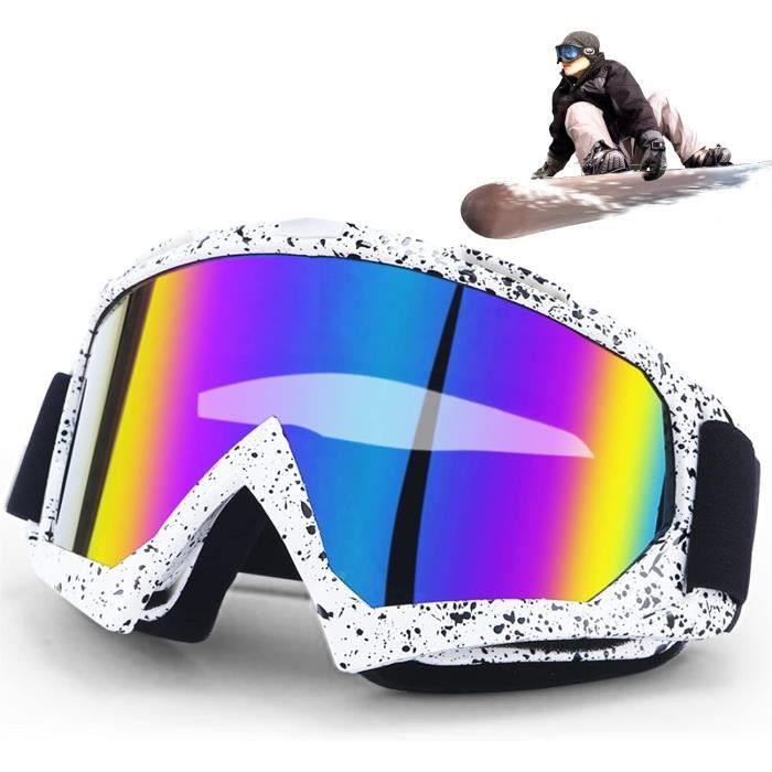 Masques et Lunettes de Ski, Lunette de Ski Otg, Protection Uv400 Masques de  Snowboard pour Hommes blanc - Cdiscount Sport
