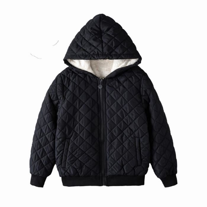 Veste polaire ?� capuche pour gar?�ons - VITATA - Veste de surv??tement kid - Noir - Enfant 