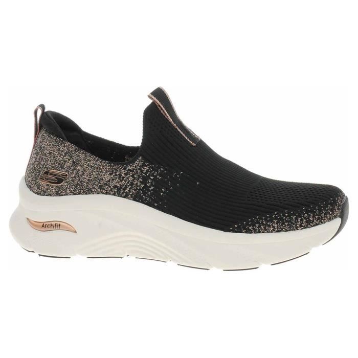 Skechers Baskets Femme - Bleu marine - Skechers Arch Fit DLux - Glimmer Dust