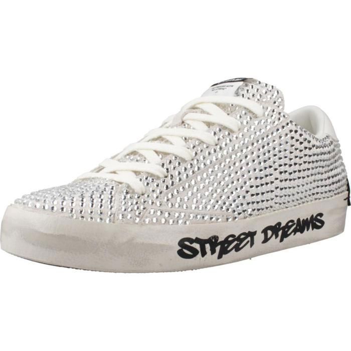 CRIME LONDON Sport > Zapatillas Mujer Modèle Chaussure Crime London Modèle Distressed - Coleur Blanc