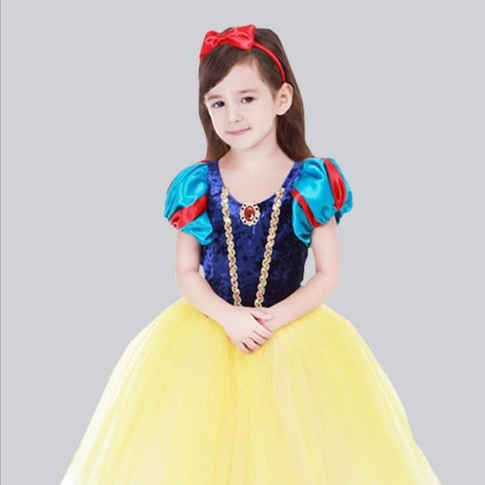 Bo Robe Blanche Neige Pour Enfants Filles Noel Robes Halloween Europe Et Amerique Jaune Achat Vente Robe Cdiscount