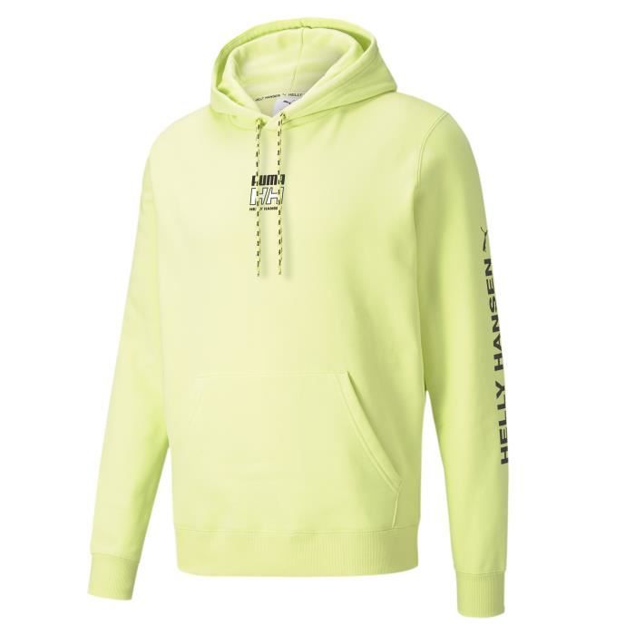 Sweatshirt à capuche Puma x Helly Hansen - jaune fluo/noir - L Jaune fluo/noir  - Cdiscount Prêt-à-Porter