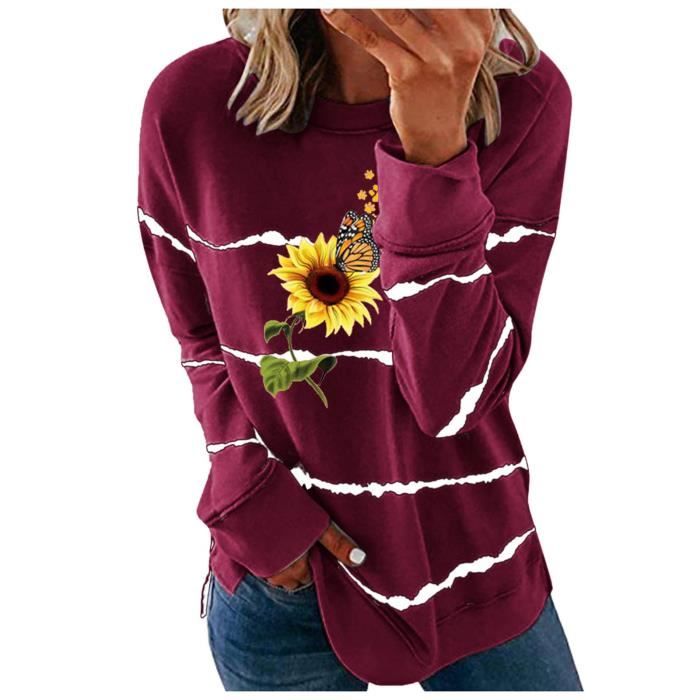 Top Femme Sweet Rain 2X Noir - Imprim√© Tournesol, D√©tails Crochet - Neuf √©tiquettes