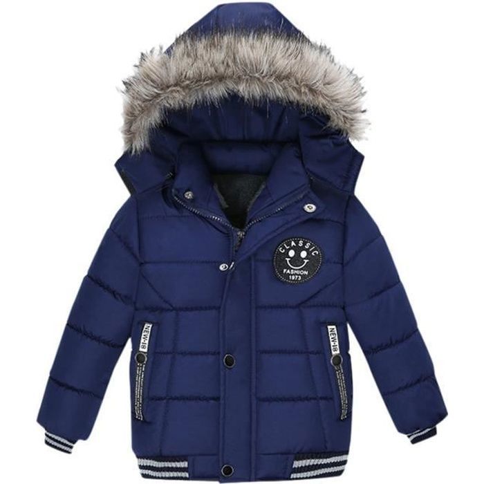 Bébé Garçons Manteau Enfants Veste d'hiver Outwear Kids Veste Chaude à Capuche Vêtements F.