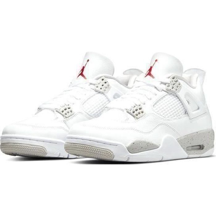 Airs Jordans 4 Retro High OG University Chaussures de Basket AJ4 Femme  Homme-Blanc Blanc - Cdiscount Chaussures