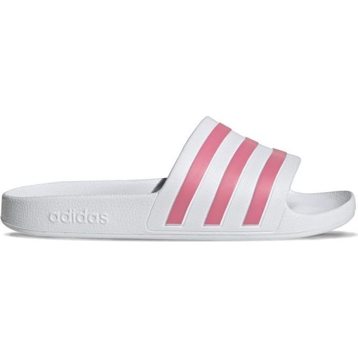 Claquette pour Femme ADIDAS Adilette Aqua GZ5237 Blanc Synthetique Plat Basse Blanc Cdiscount Chaussures