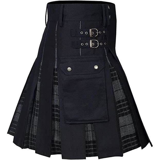 Kilt Écossais Homme Classique à Carreaux - Jupe Kilt Traditionnelle Courte En Tissu Qualité - Style Steampunk & Casual