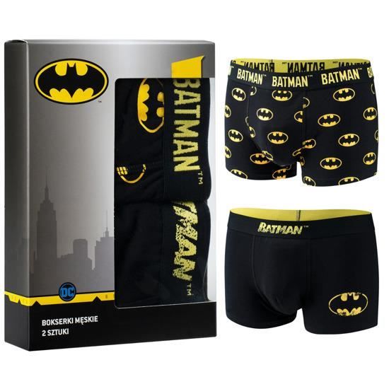 SOXO Set 2x Boxers de coton pour homme Batman Id e de cadeau noir