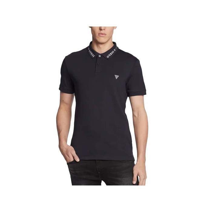 GUESS - Polo manches courtes - marine - L - Bleu - Polos
