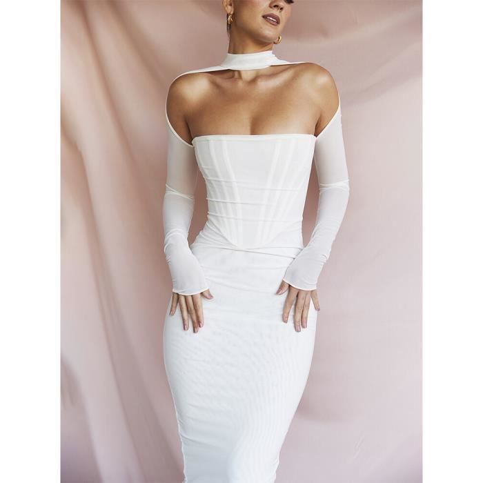 Robe D'été Femme Courte Bouffante - Sans Bretelles, En Maille - Pour Fête, Anniversaire, Cocktail, Séance Photo