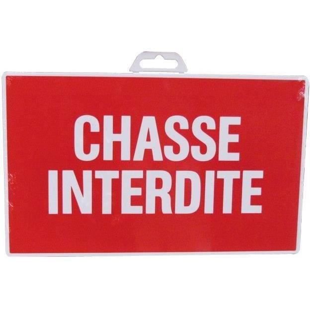 Plaque chasse interdite - 330x200 mm