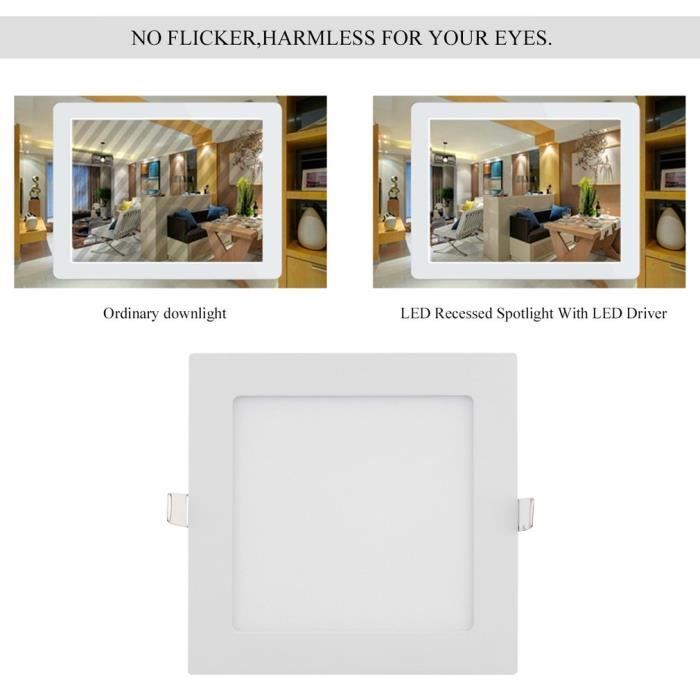 Panneau LED Selesto, carré, dimmable, blanc