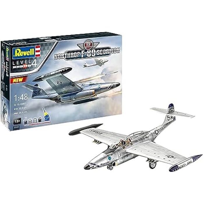 Kit maquette - REVELL - Northrop F-89 Scorpion - Échelle 1/48 - Plastique - À partir de 14 ans