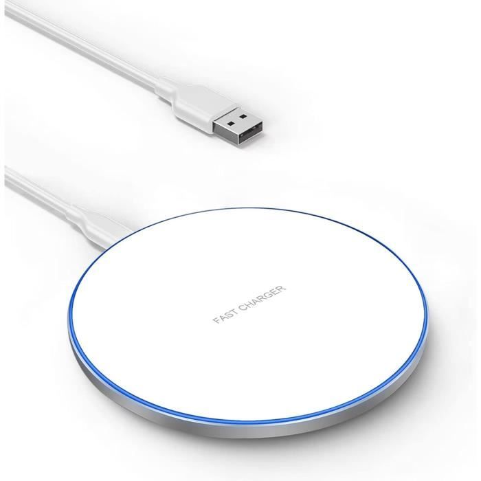 Station De Charge Sans Fil 3-en-1 - 10W Rapide - Pour Smartphone, Montre, Écouteurs - Design Compact Bureau/Chevet