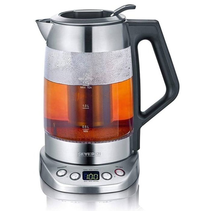 SEVERIN WK 3479 Deluxe Infuseur à thébouilloire 1.7 litres 3 kWatt glassbrushed stainless steel - vue 2