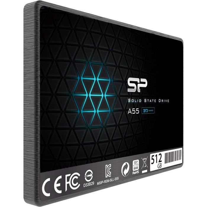  Disque SSD SILICON POWER Ace A55 Disque SSD 512 Go interne 2.5" SATA 6Gb-s pas cher