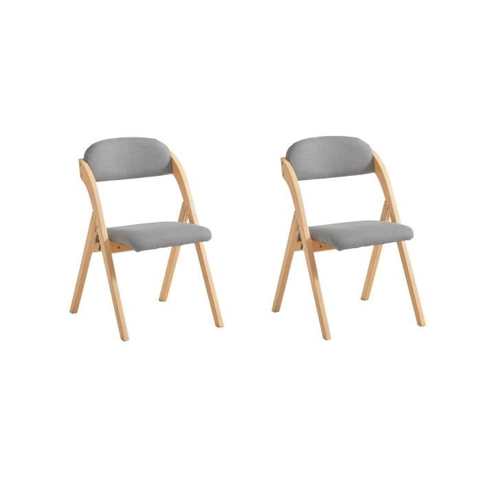 SoBuy FST92-Nx2 Lot de 2 Chaises Pliantes en Bois avec Siège et Dossier Rembourré 47 x 57 x 79 cm SoBuy FST92-Nx2 Lot de 2 Chaises Pliantes en Bois avec Siège et Dossier Rembourré 47 x 57 x 79 cm