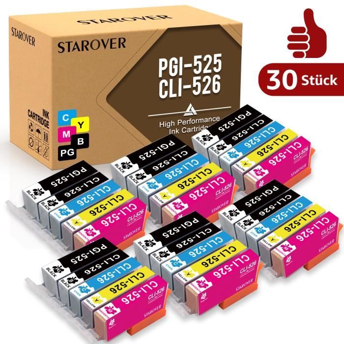 Amaprint 6 XL Tintenpatronen Kompatibel Mit Canon PGI 525/CLI 526 – Für Pixma MG Serie Wie MG6120, MG8200