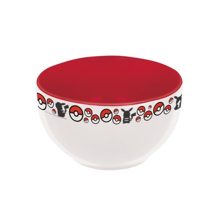 Bol en céramique blanche motif floral rouge Louise | Maisons du Monde