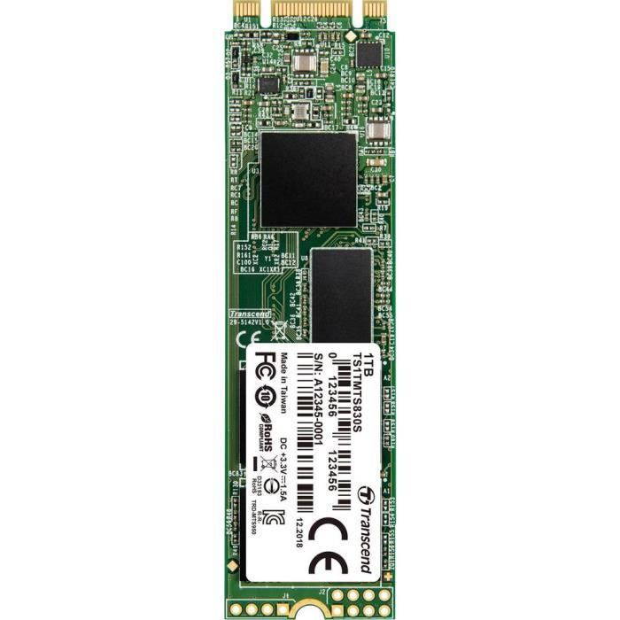 Disque SSD interne TRANSCEND 830S – 1 To – M.2 2280 – SATA 6Gb/s
