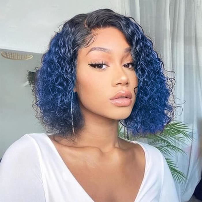 Perruque Naturelle Femme Cheveux Humains Bouclés Brun - Bonnet Inclus - Neuf Sans Étiquettes