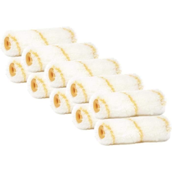 Lot De 10 Rouleaux Microfibre 4 Pouces - Pour Peinture - Rouleaux 3/8 Pouces Sieste - Idéal Bricolage