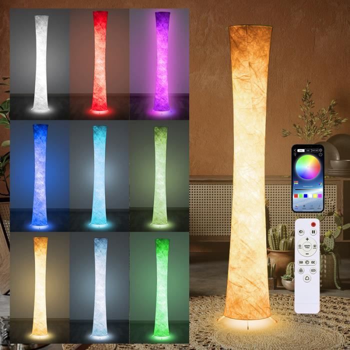 Tubiaz Lampadaire LED Couleur Changeante RGB Clairage Dimmable Lampadaire sur pied Salon avec Télécommande