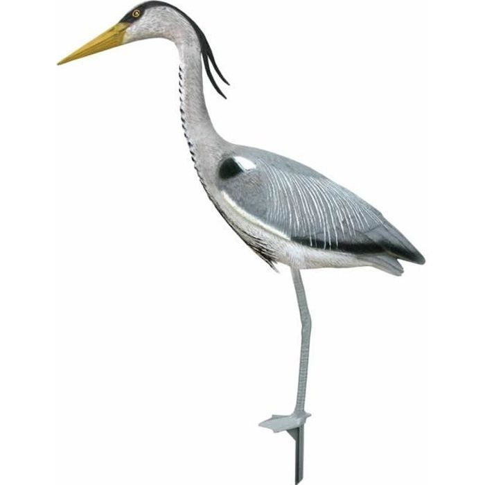 Great Blue Heron leurre 71 cm de hauteur avec Stakes & jambes pour protection de l'étang