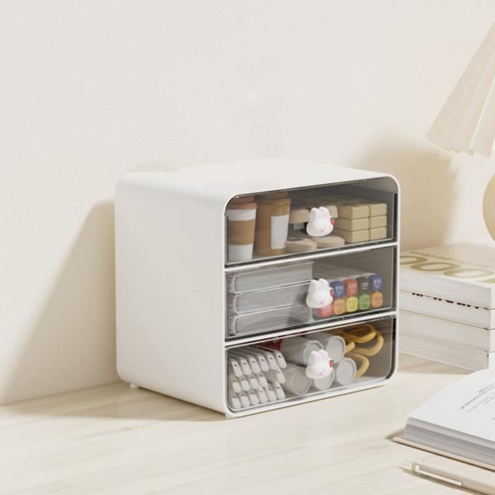 Organisateur Cosmétique Maquillage Cas Titulaire Tiroirs Bijoux En Plastique De Stockage Rose Moyen