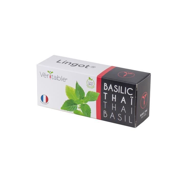 Lingot® Basilic thaï BIO - Potager d'intérieur Véritable® - Recharge prête à l'emploi