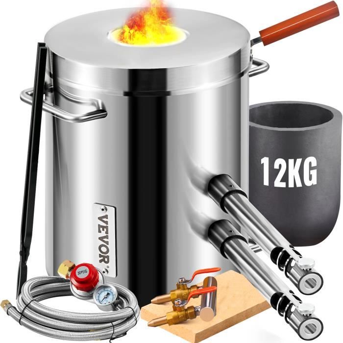Four De Fusion électrique VEVOR 1100°C - Pour Or, Argent, Métaux Précieux, Avec Creusets Et Gants