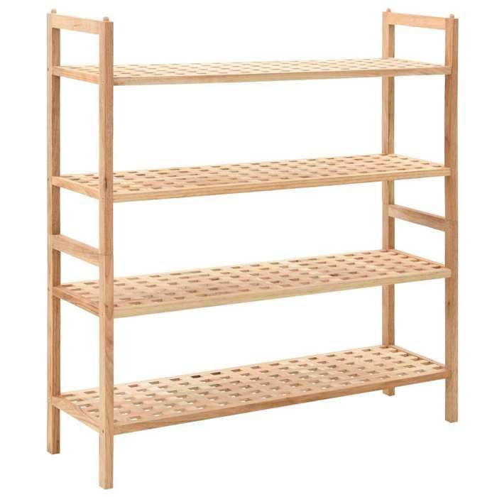 vidaXL Étagère à chaussures Bois de noyer massif 69 x 26 x 81 cm 247103