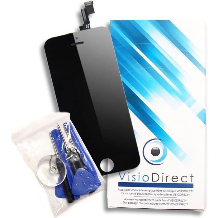 Écran LCD Complet Pour IPhone 5 Noir - Vitre Tactile Sur Châssis + Outils Inclus