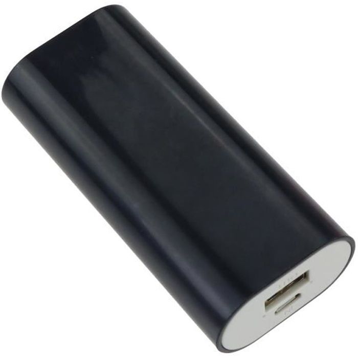 Batterie de Secours Externe Portable pour Téléphone Mobile Mini Forme 5600mAh Noir