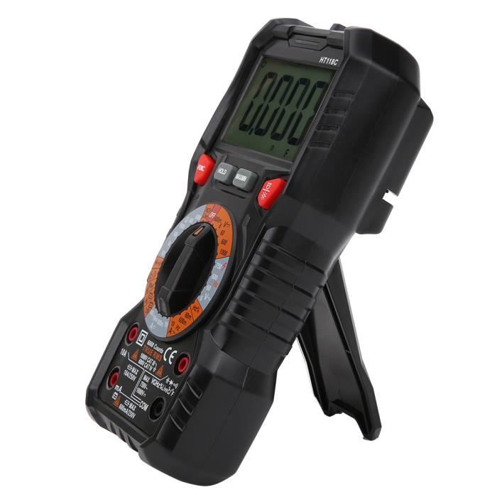 Multimètre Numérique PEAKMETER PM8211 - Testeur Tension Sans Contact Professionnel
