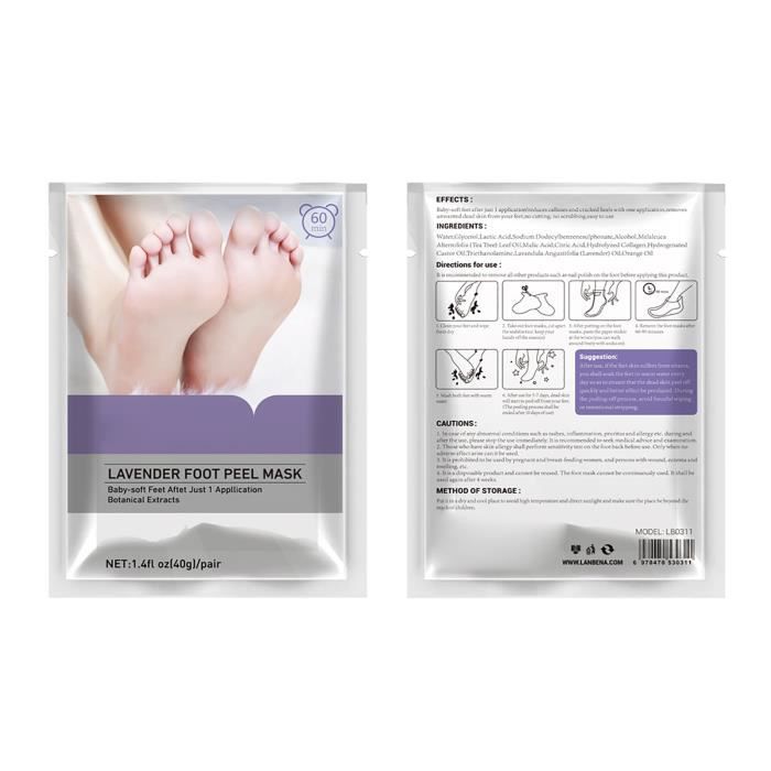 Masque Pour Les Pieds à La Camomille Aliver - Soin Relaxant Et Hydratant - Neuf